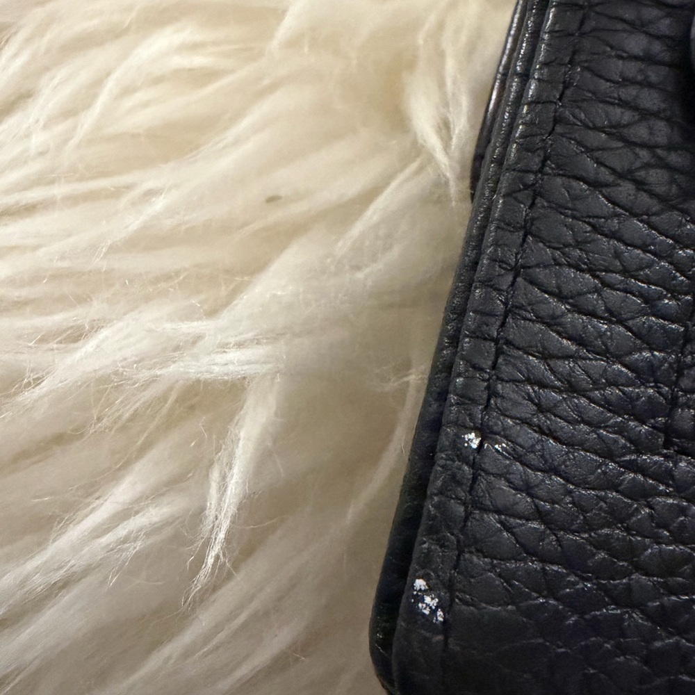 Brighton Gwynevere clutch wallet in black and chocolate crocodile-style w/ strap - Picture 6 of 7